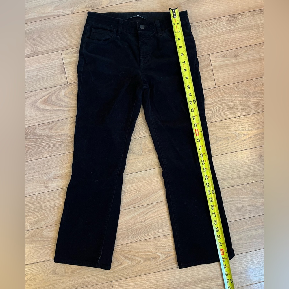✨ J Brand Selena Mid Rise Crop Bootcut Pants – Black Velvet Corduroy – Size 27 ✨ - Picture 7 of 10